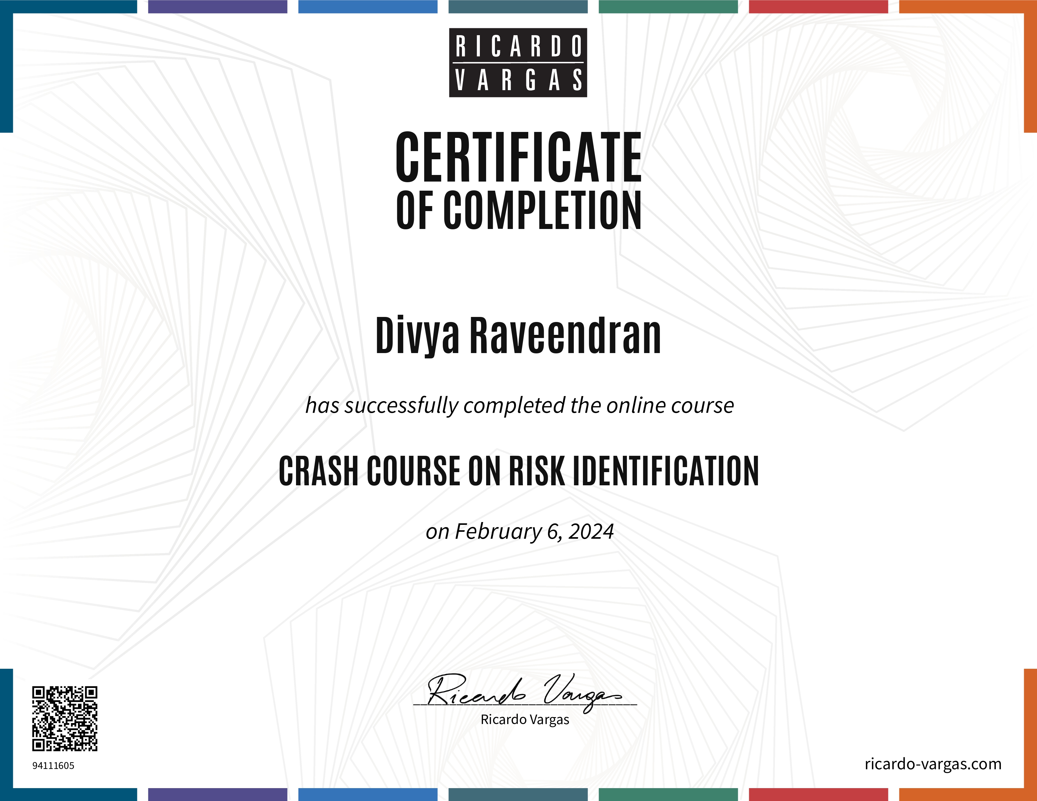 CRASH COURSE ON RISK IDENTIFICATION